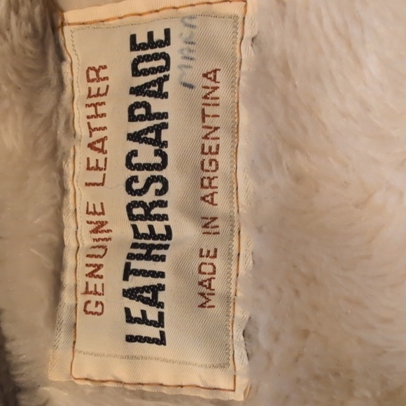 VTG Leatherscapade suede belted, snap up jacket W  pile furry interior. Small - Picture 15 of 16